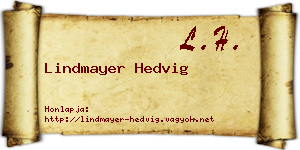 Lindmayer Hedvig névjegykártya